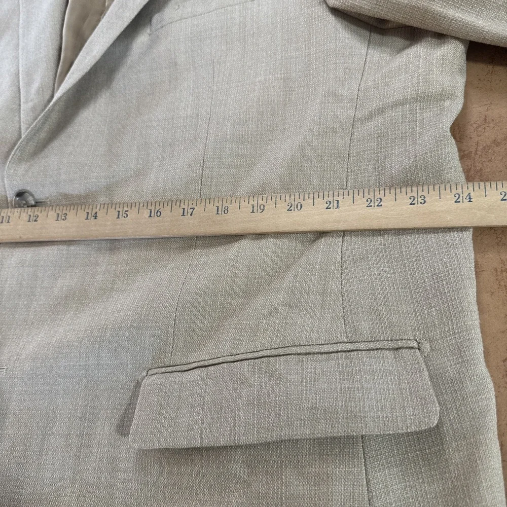 Pronto Moda Super 140's Merino Wool Sand Brown Lana Lux Blazer Sz 48L‎ Jacket